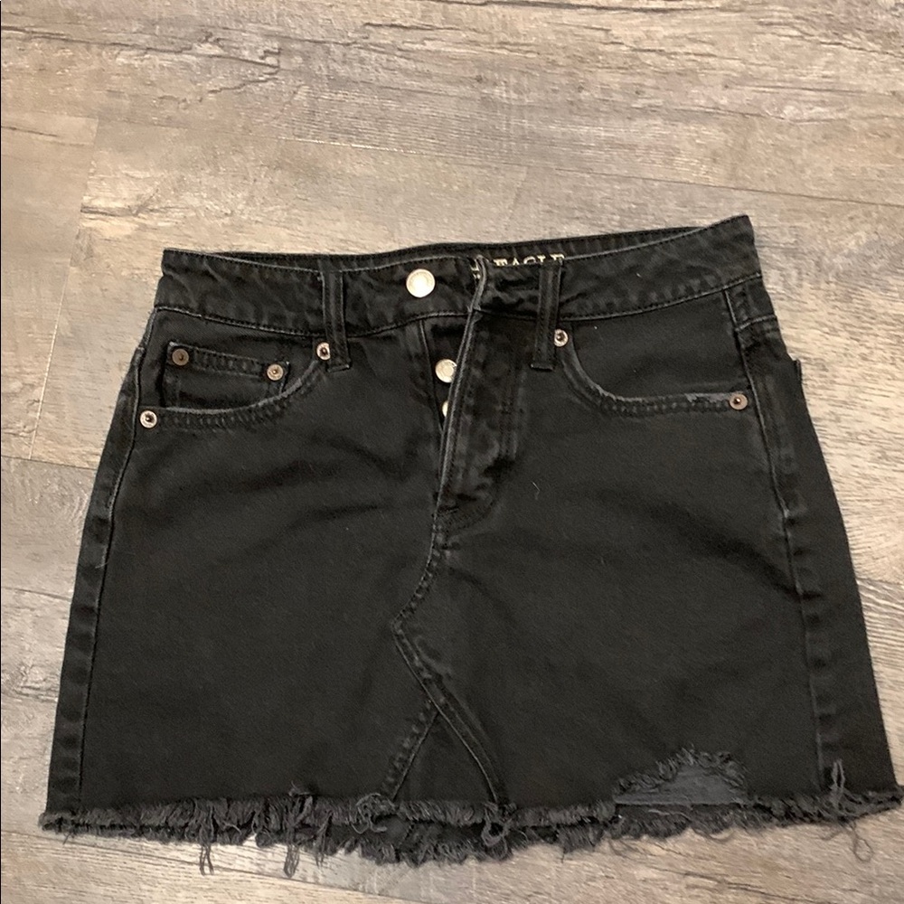 Black denim Mini Skirt